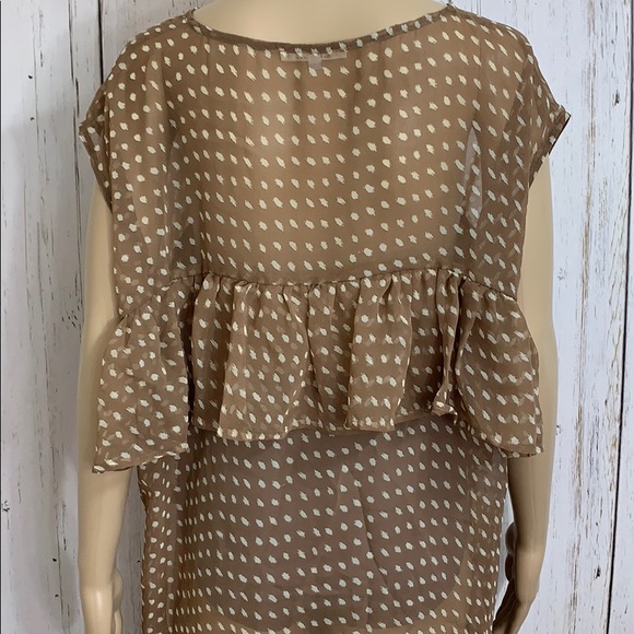 CIEL USA Sheer Ruffled Blouse Sz M - Picture 9 of 13